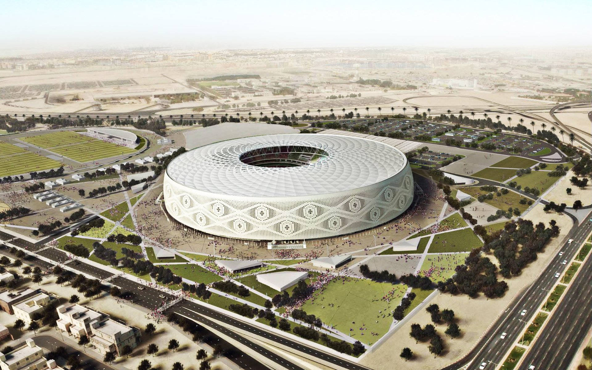 Al Thumama Football Stadium Qatar Background