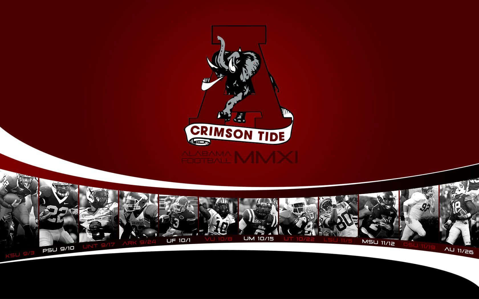 Alabama Football Logo Film Strip Background