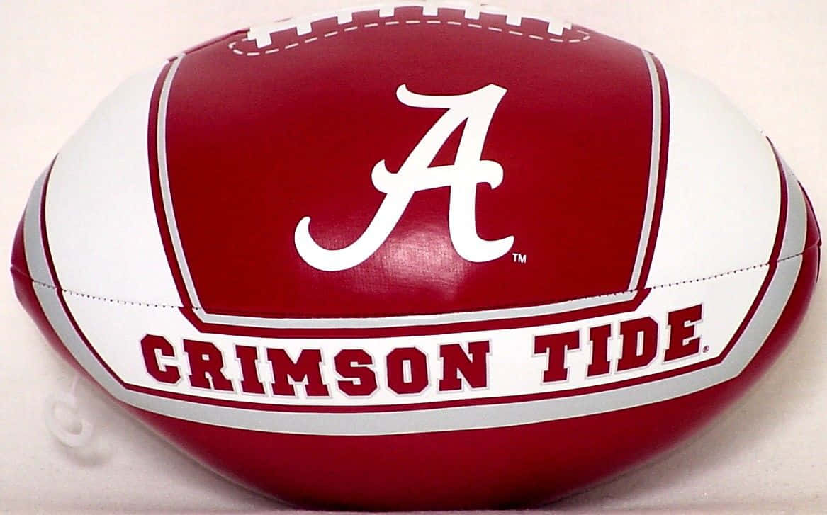 Alabama Football Logo On Football Background