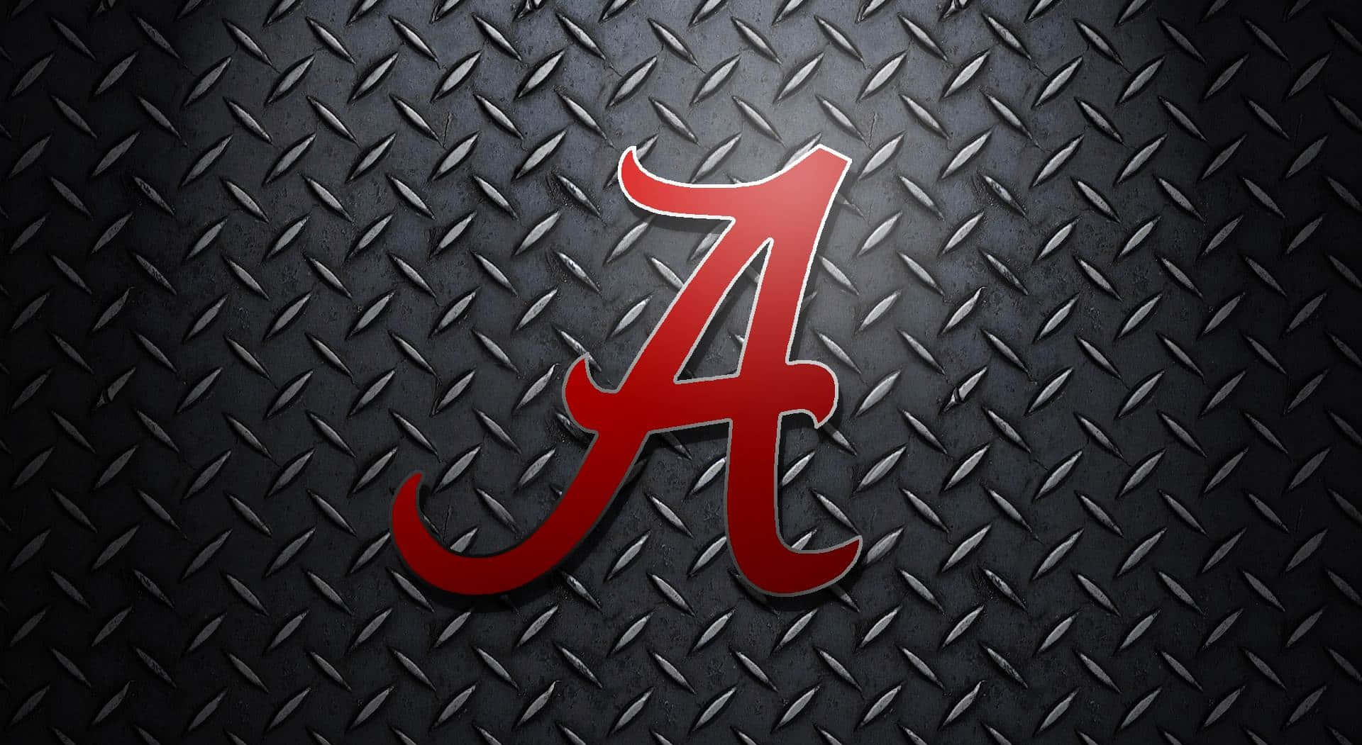 Alabama Football Team Symbol On Tread Plate Background