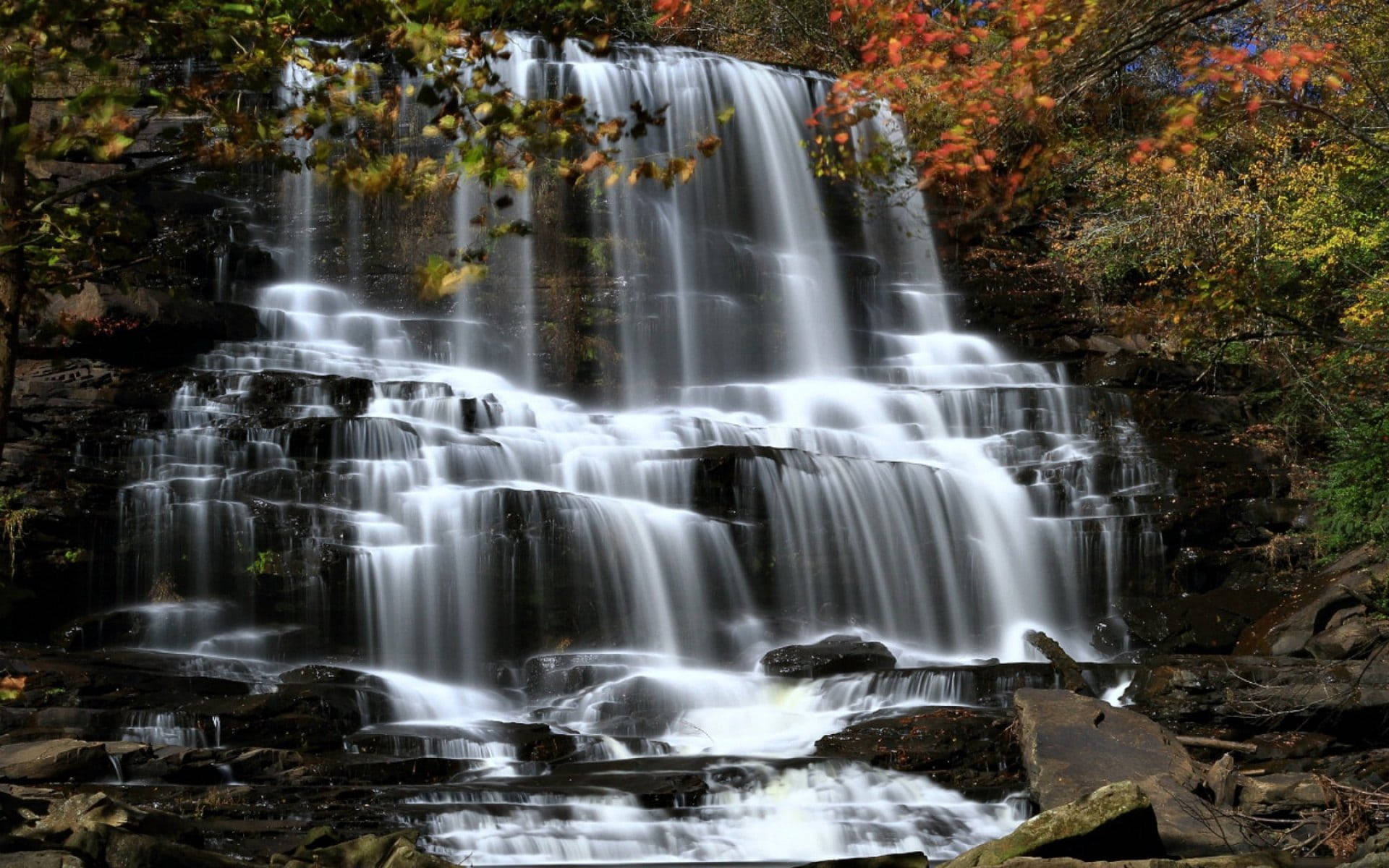 Alabama Welti Falls Autumn Background