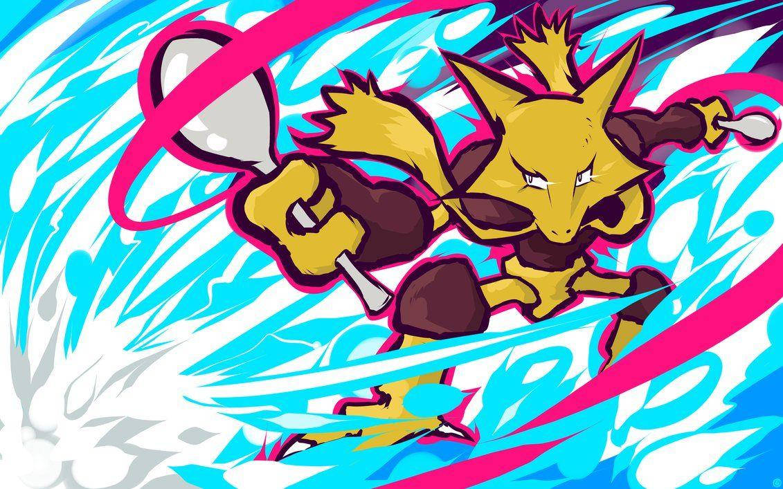 Alakazam Blue Attack Background