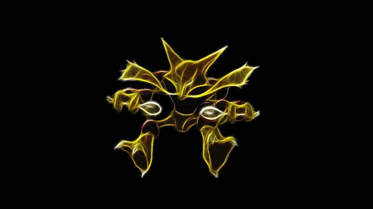 Alakazam Dark Glowing Figure Background