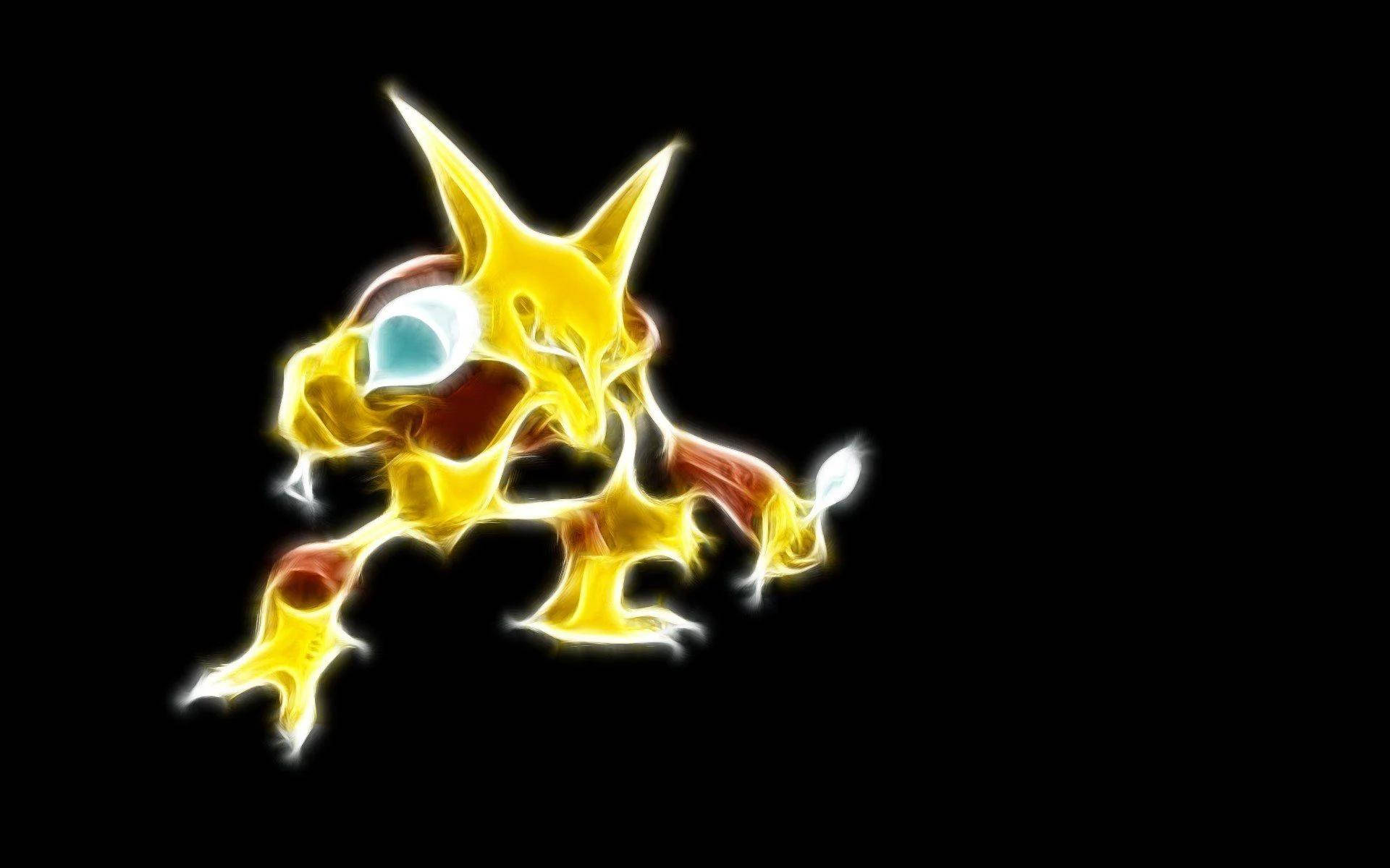 Alakazam Glowing Figure Background