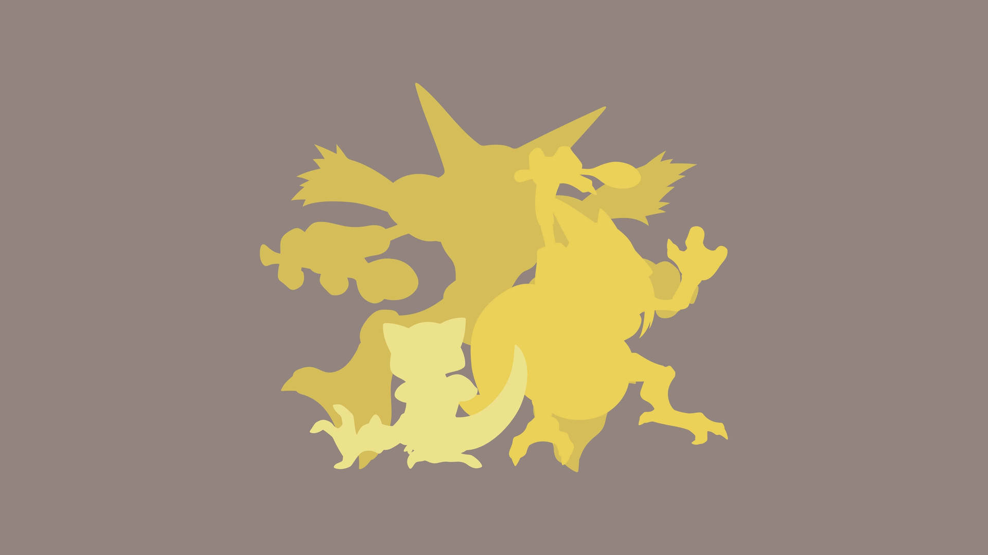 Alakazam Kadabra Abra Brown Background