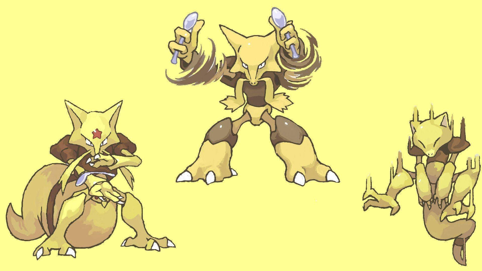 Alakazam Line Yellow Background