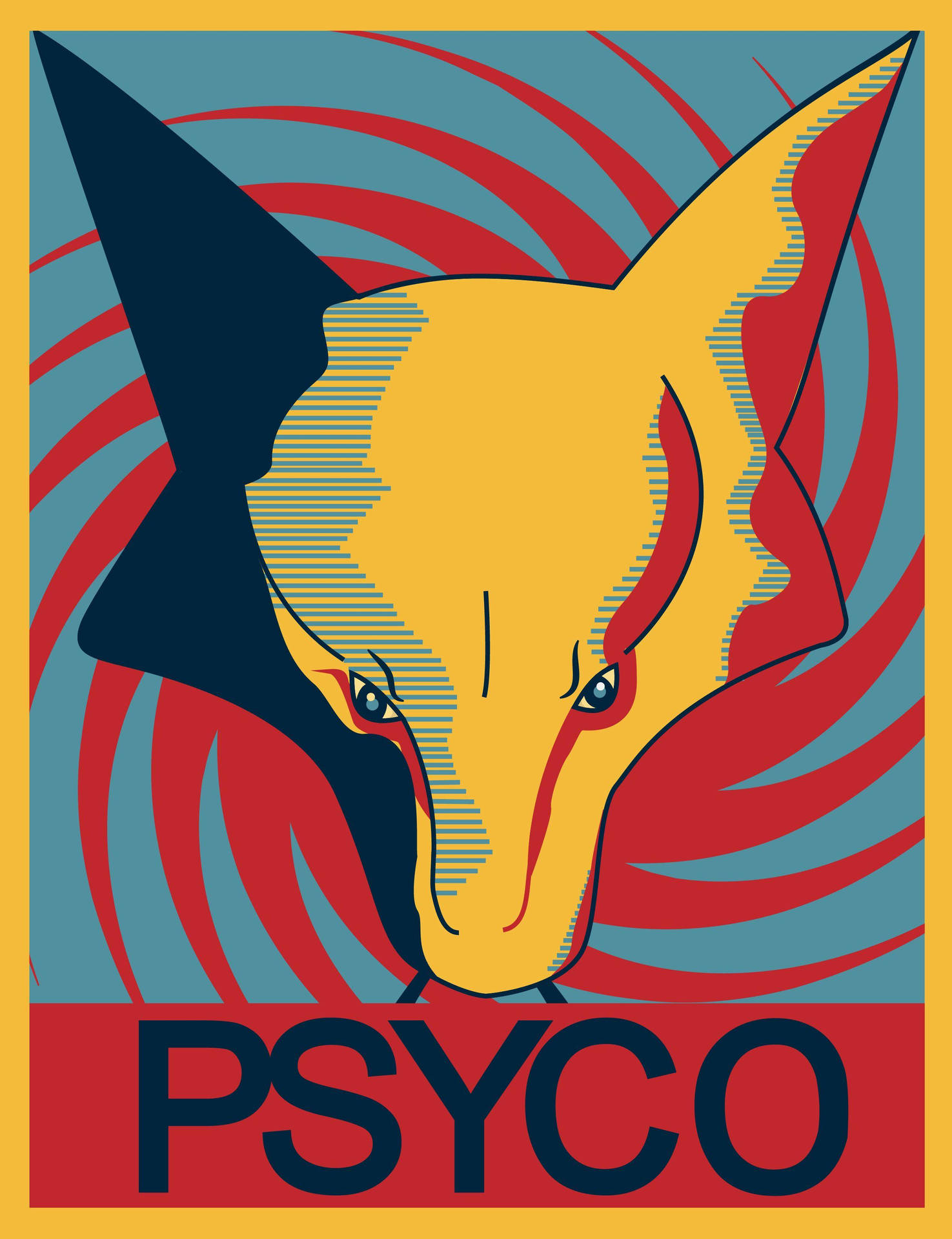 Alakazam Psyco Political Poster