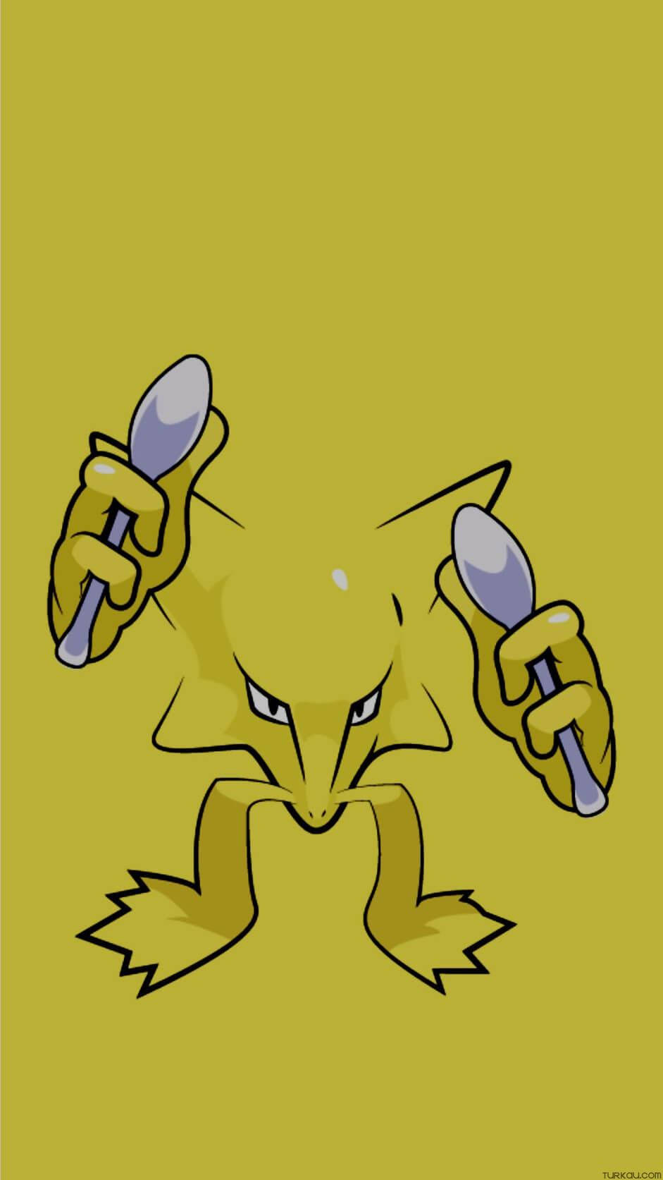 Alakazam Using Psychic Power Background