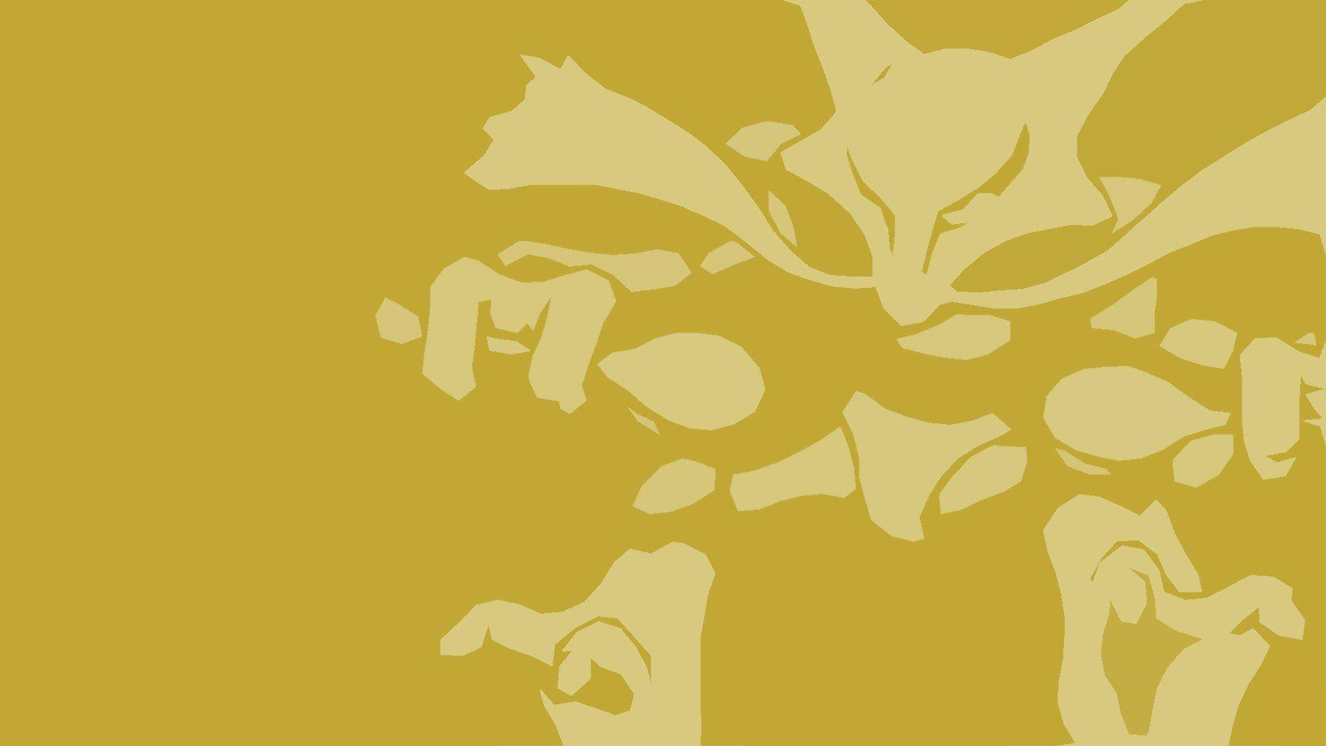 Alakazam Yellow Silhouette