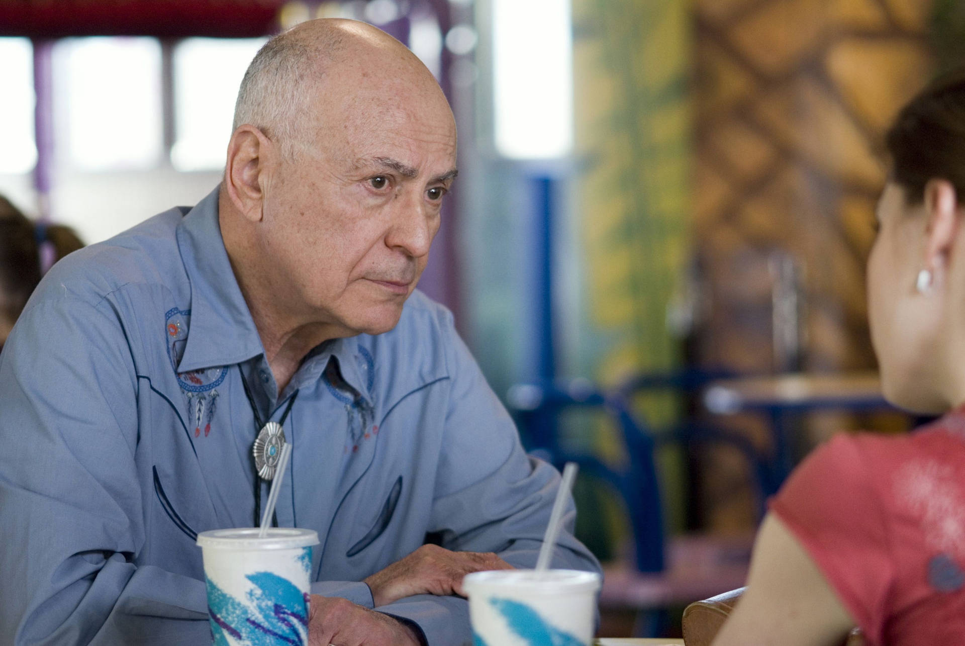 Alan Arkin As Joe Lorkowski In A Poignant Scene. Background