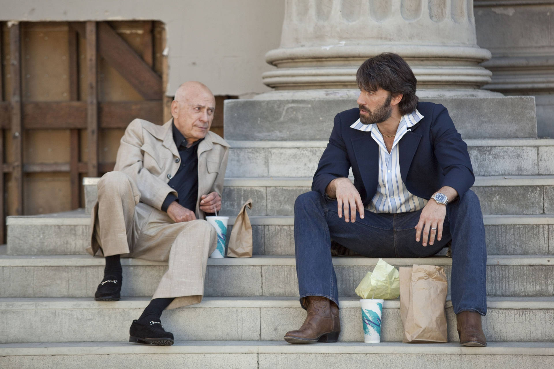 Alan Arkin With Actor Ben Affleck Background