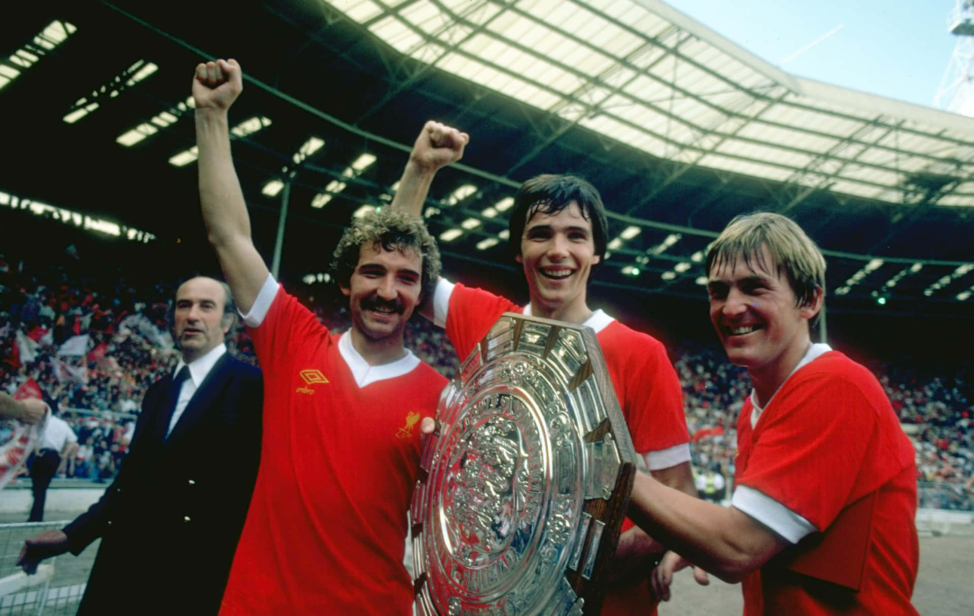 Alan Hansen With Charity Shield Match Trophy 1979 Background