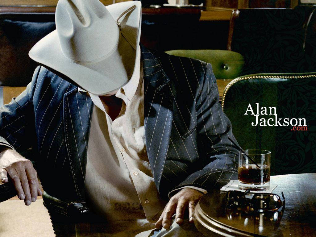 Alan Jackson Inside A Saloon Background