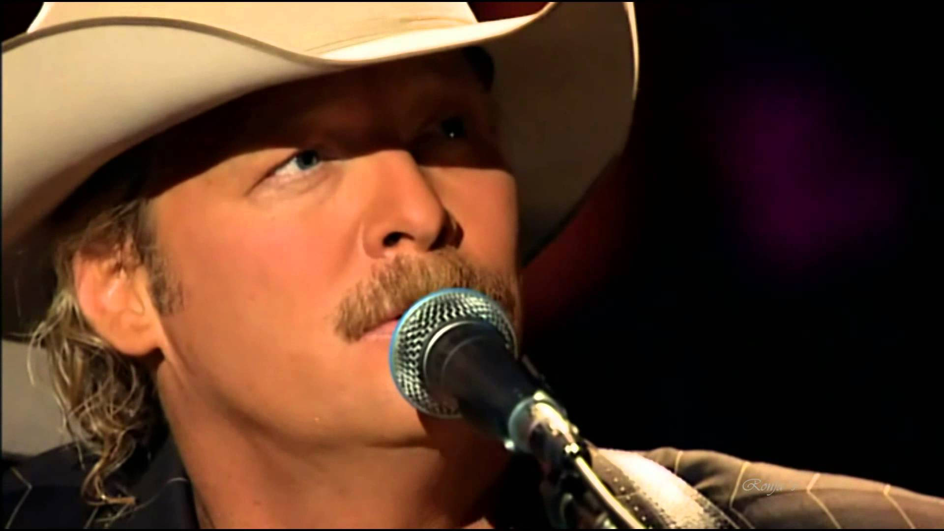 Alan Jackson On Stage Microphone Background