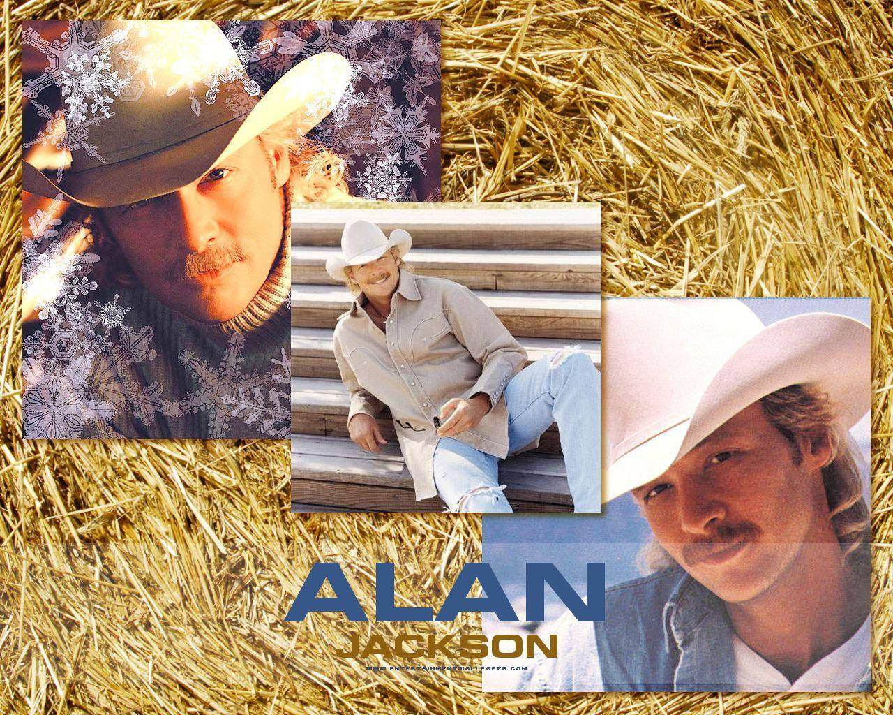 Alan Jackson Pictures Against Hay Grass Background