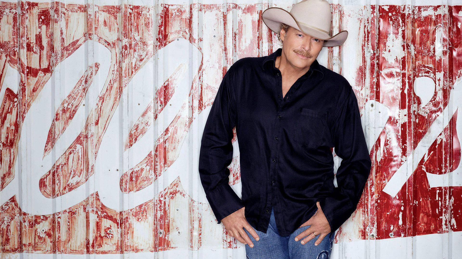 Alan Jackson Trailer With Chipped Paint Background