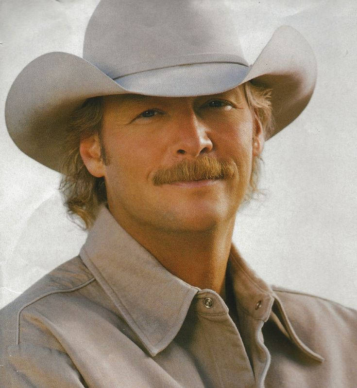 Alan Jackson With White Abstract Background