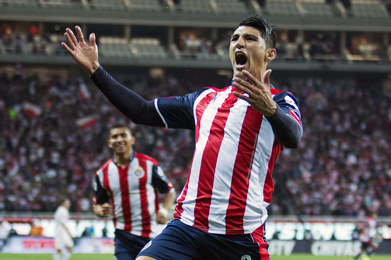 Alan Pulido Screaming Celebration Background