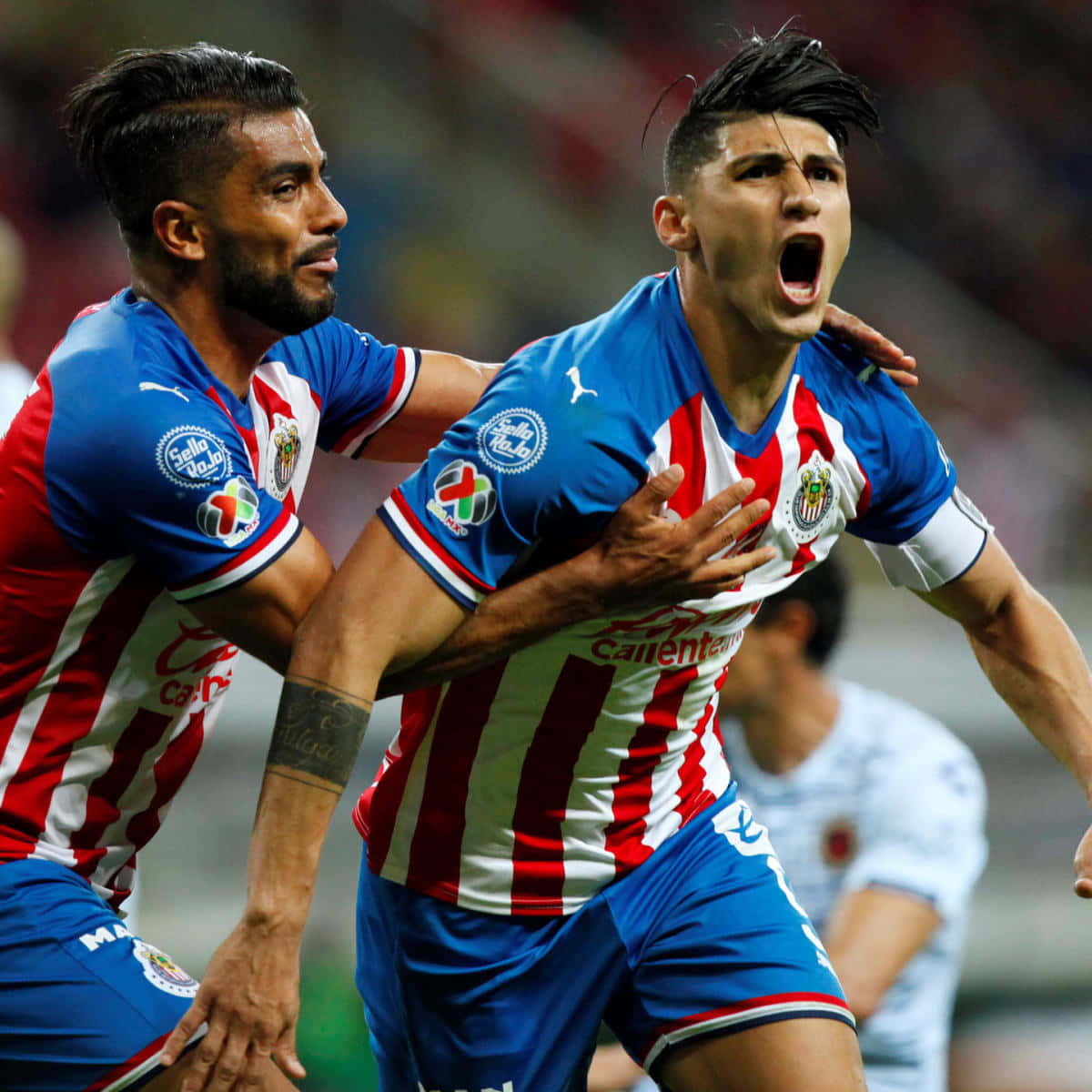 Alan Pulido With C.d. Guadalajara Background