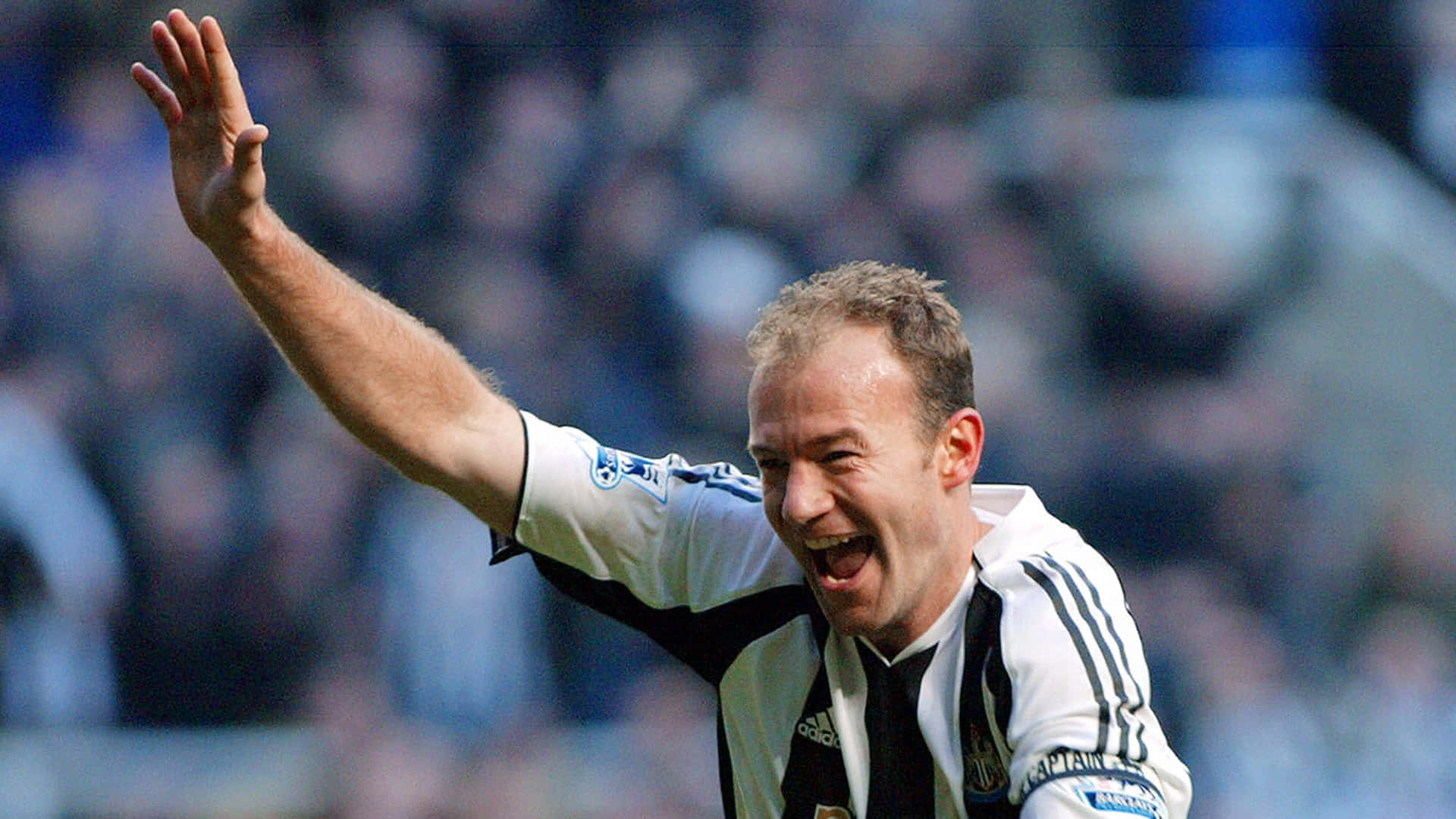 Alan Shearer Retro Old Photo Newcastle United Fc Background