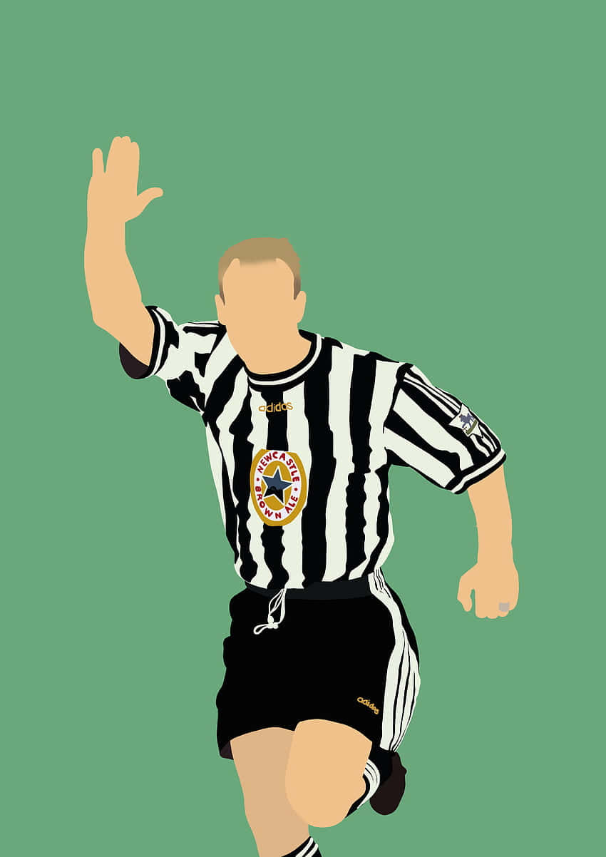 Alan Shearer Silhouette Painting Newcastle United Fc Background