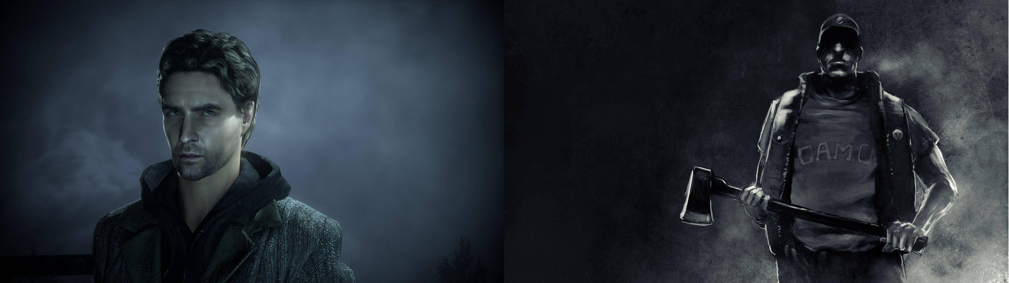 Alan Wake Gaming Dual Screen Background