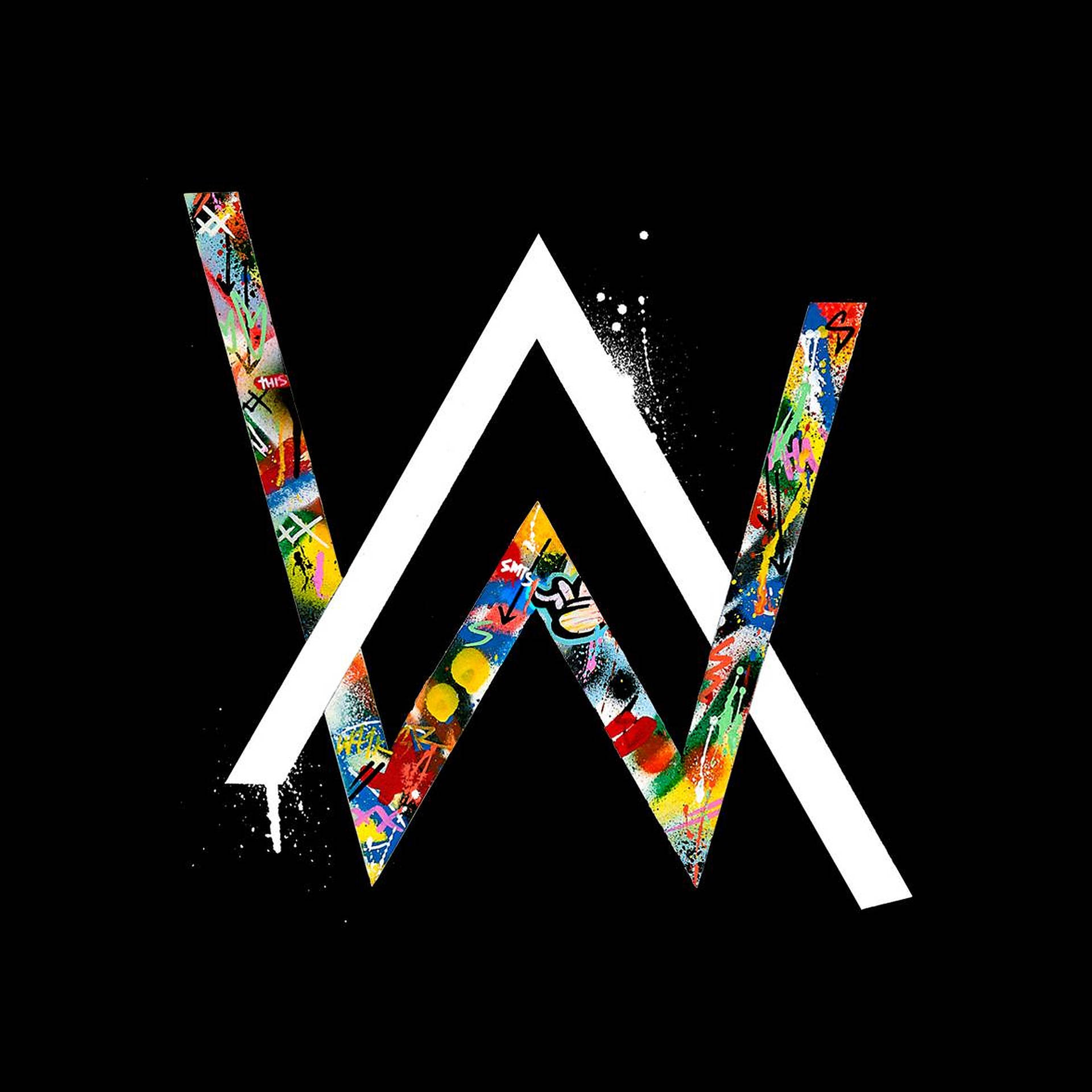 Alan Walker Colorful Logo Background