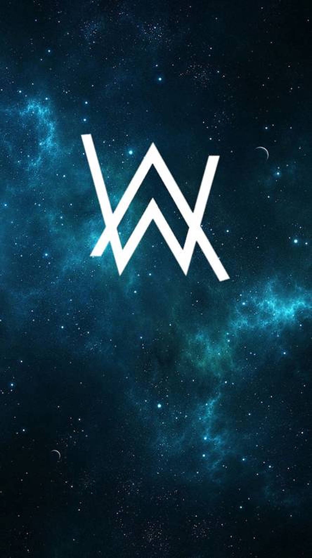 Alan Walker Emblem In Space Background