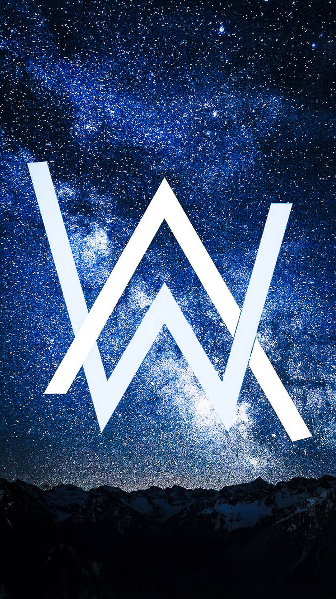 Alan Walker Emblem Starry Sky Background