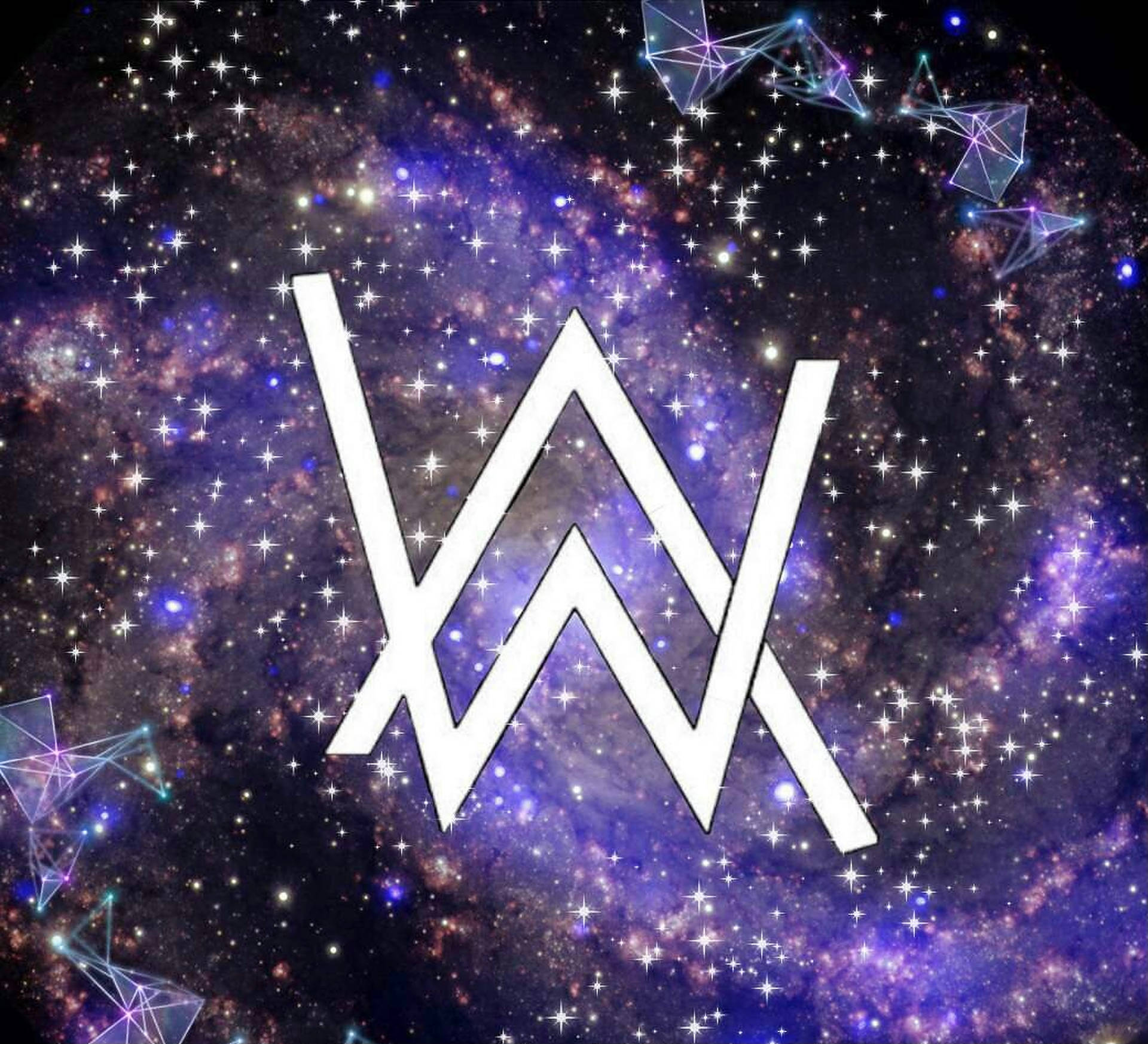Alan Walker Logo Galaxy Background