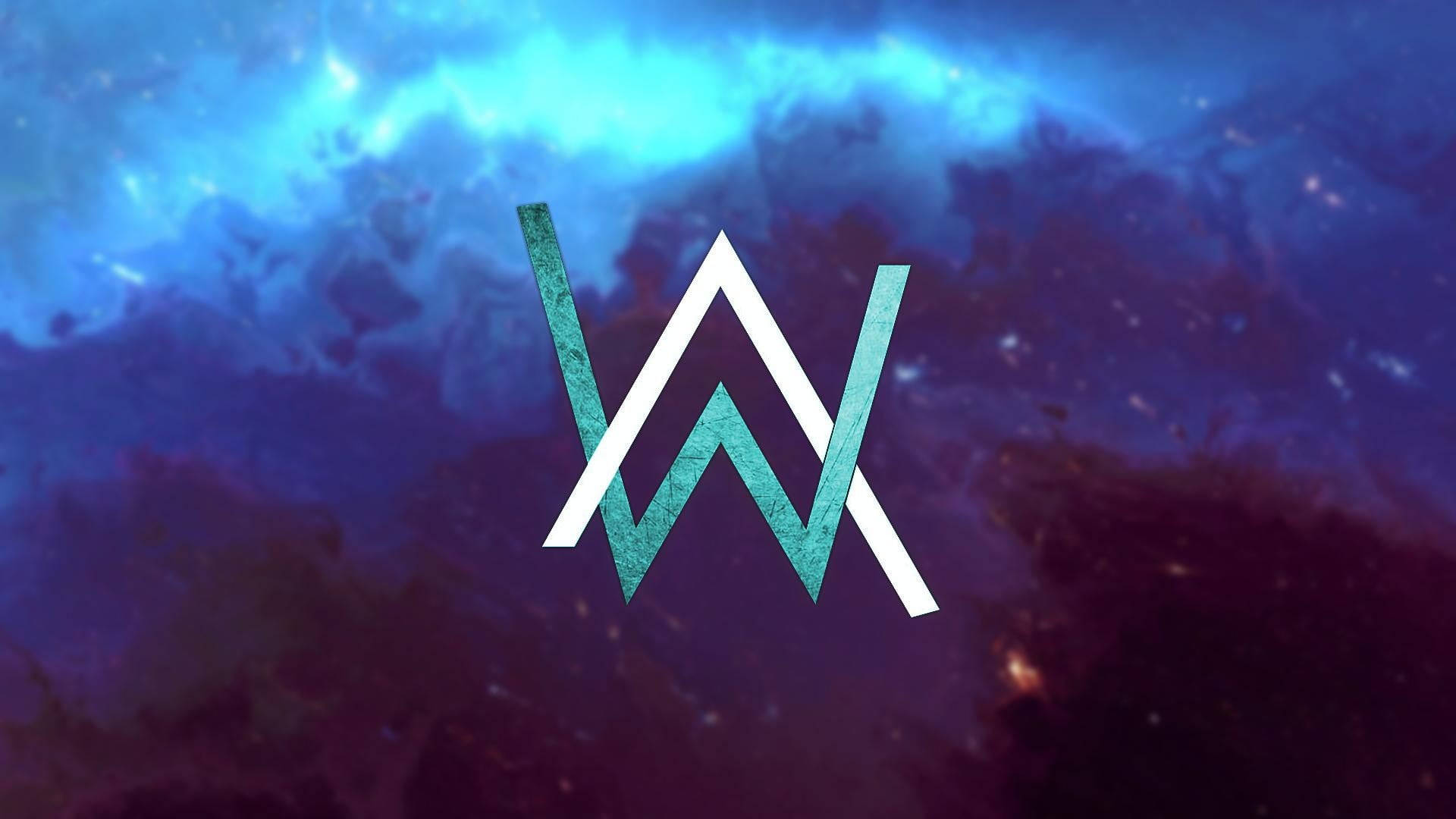 Alan Walker Logo With Sky Background Background