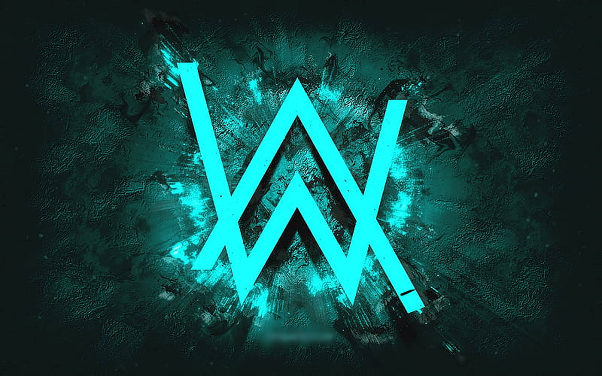 Alan Walker Turquoise Logo Background