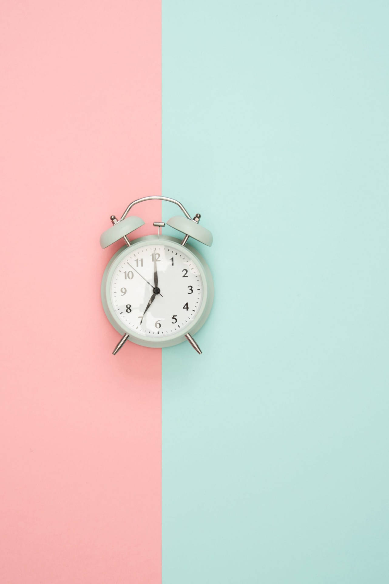 Alarm Clock Pastel Pink & Blue