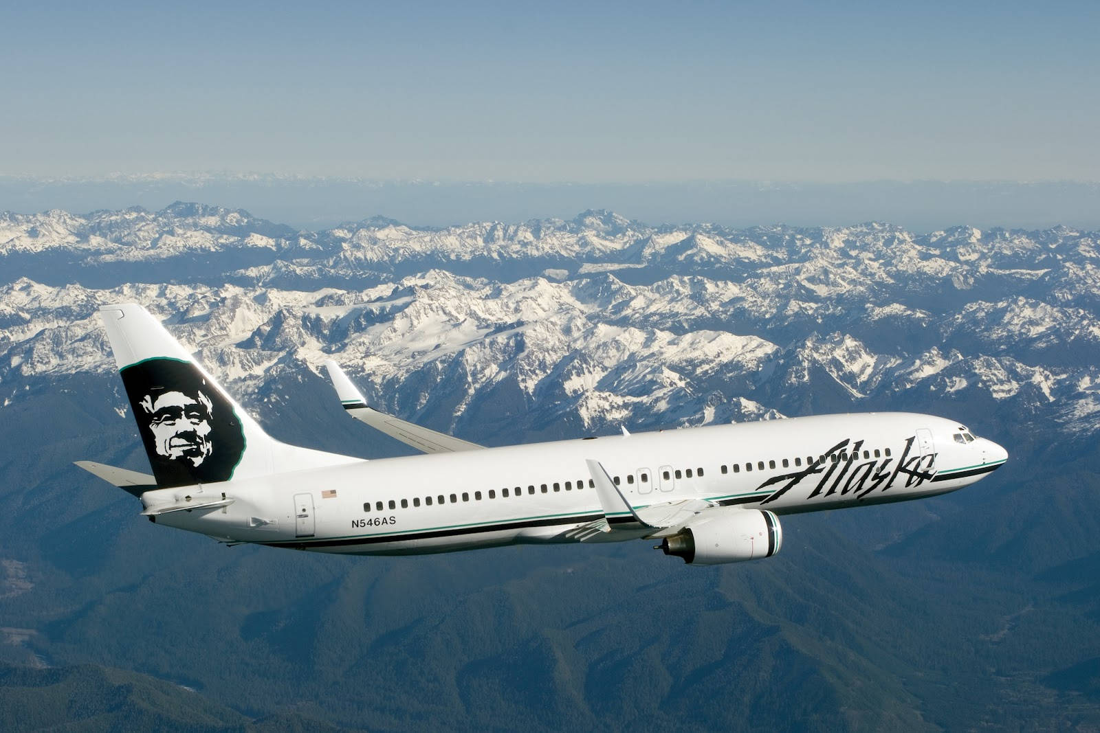 Alaska Airlines Flying Above The Alps