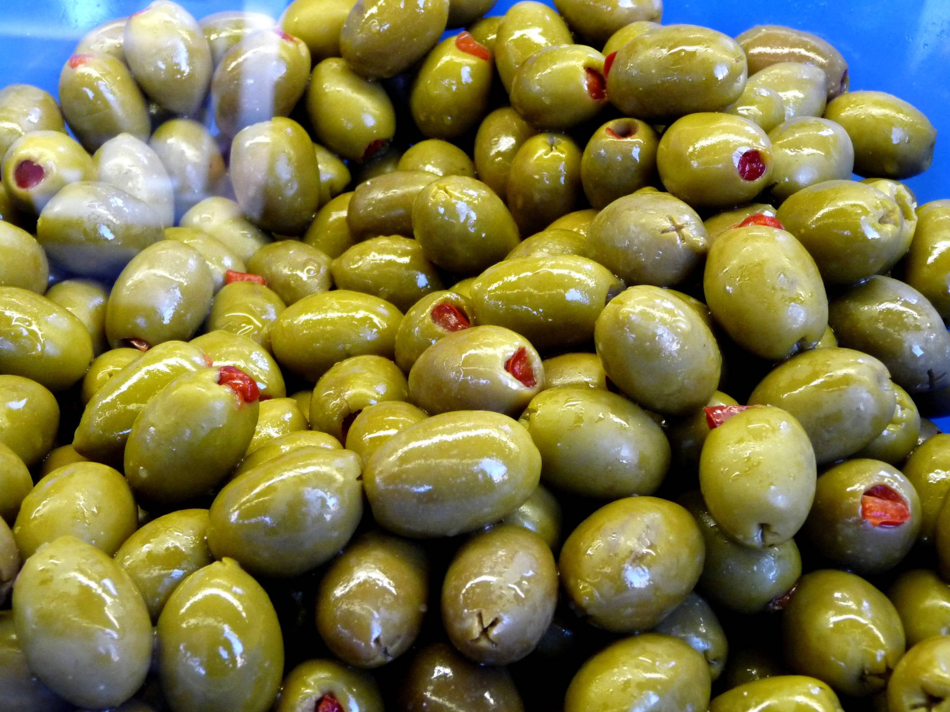 Albanian Green Olive Fruit Background