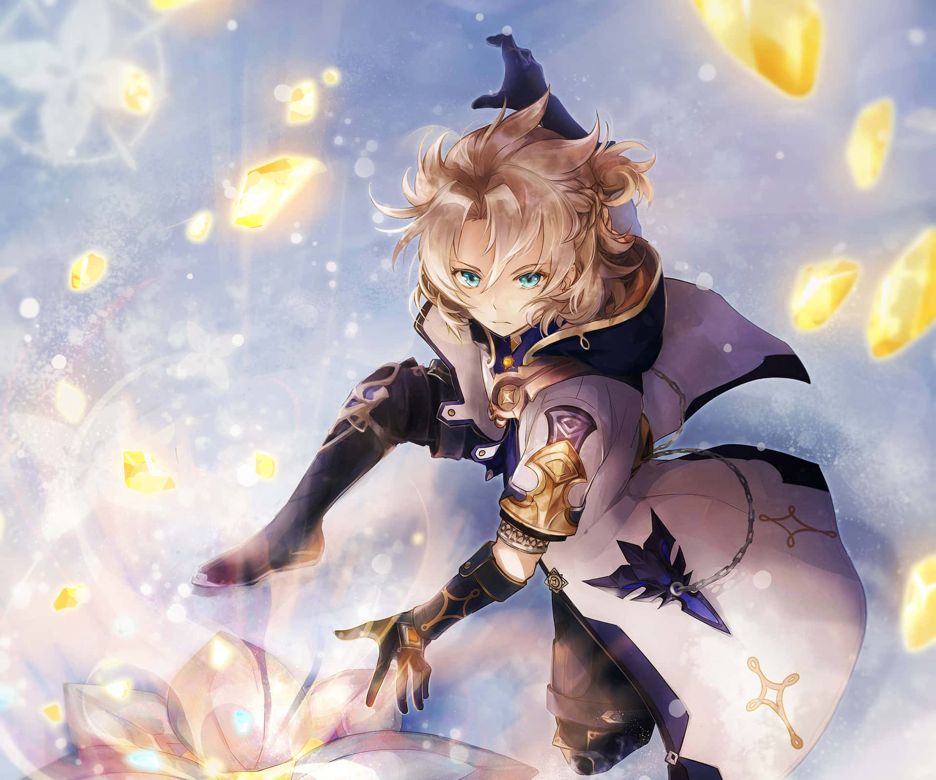 Albedo, An Alchemist In The Popular Action Role-playing Game, Genshin Impact. Background