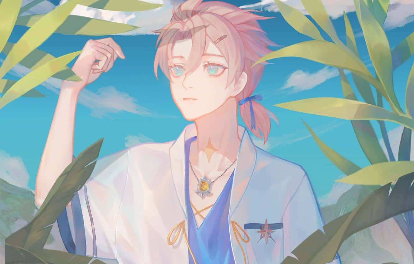 Albedo The Chief Alchemist Of The Knights Of Favonius From Genshin Impact. Background