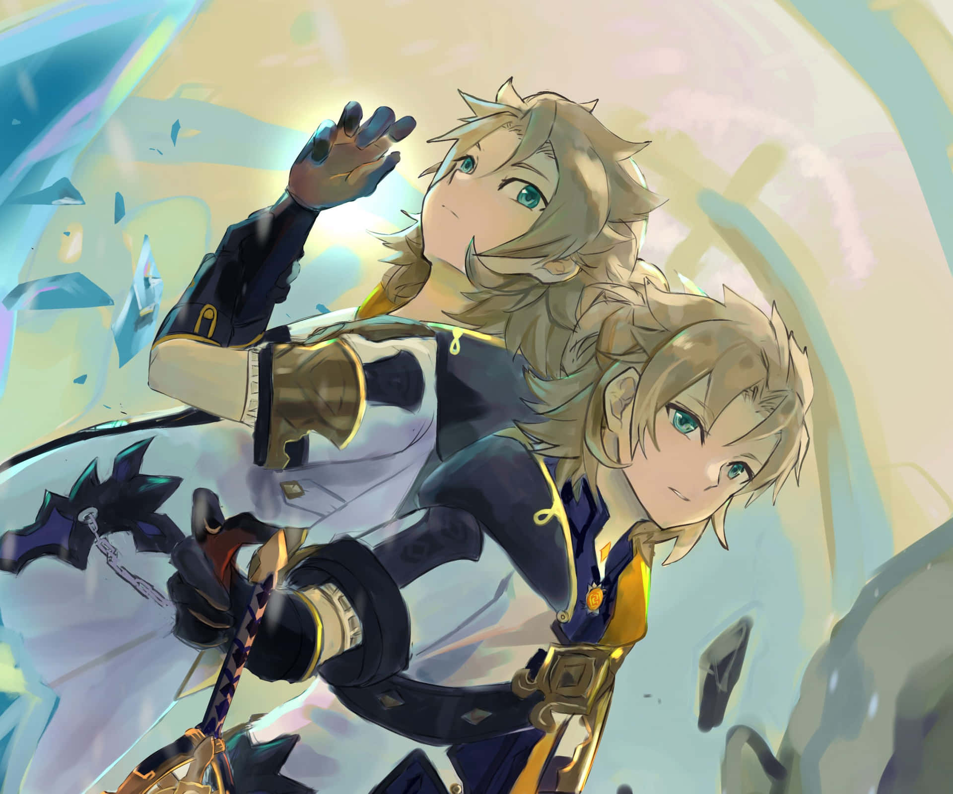 Albedo, The Chief Alchemist Of The Knights Of Favonius In Genshin Impact Background