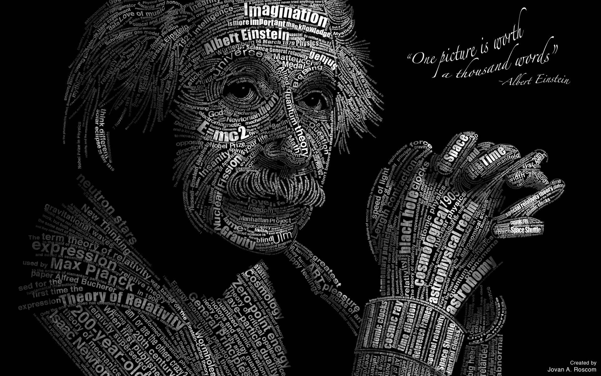 Albert Einstein Math Theories Art Background