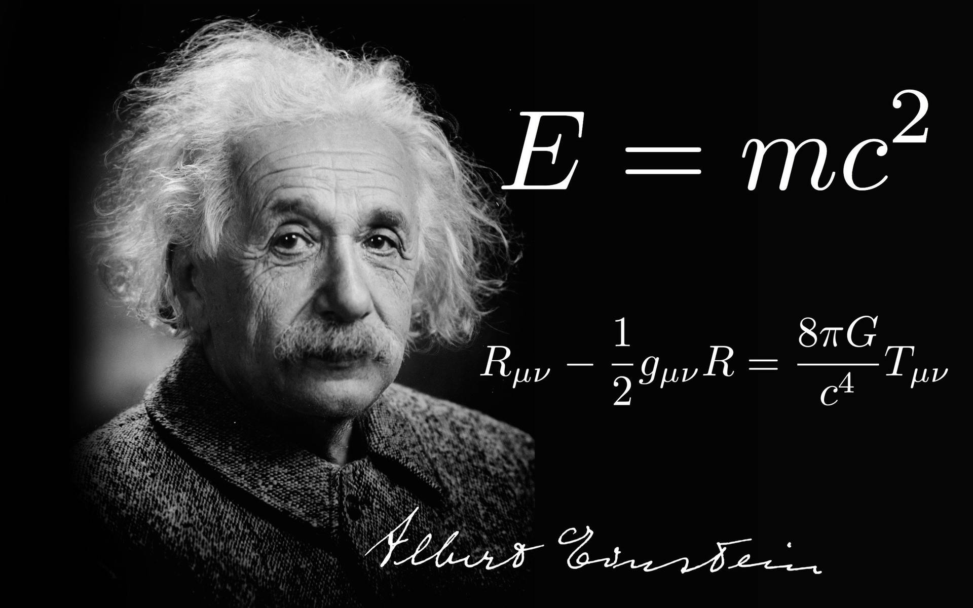 Albert Einstein Physics Equations Background