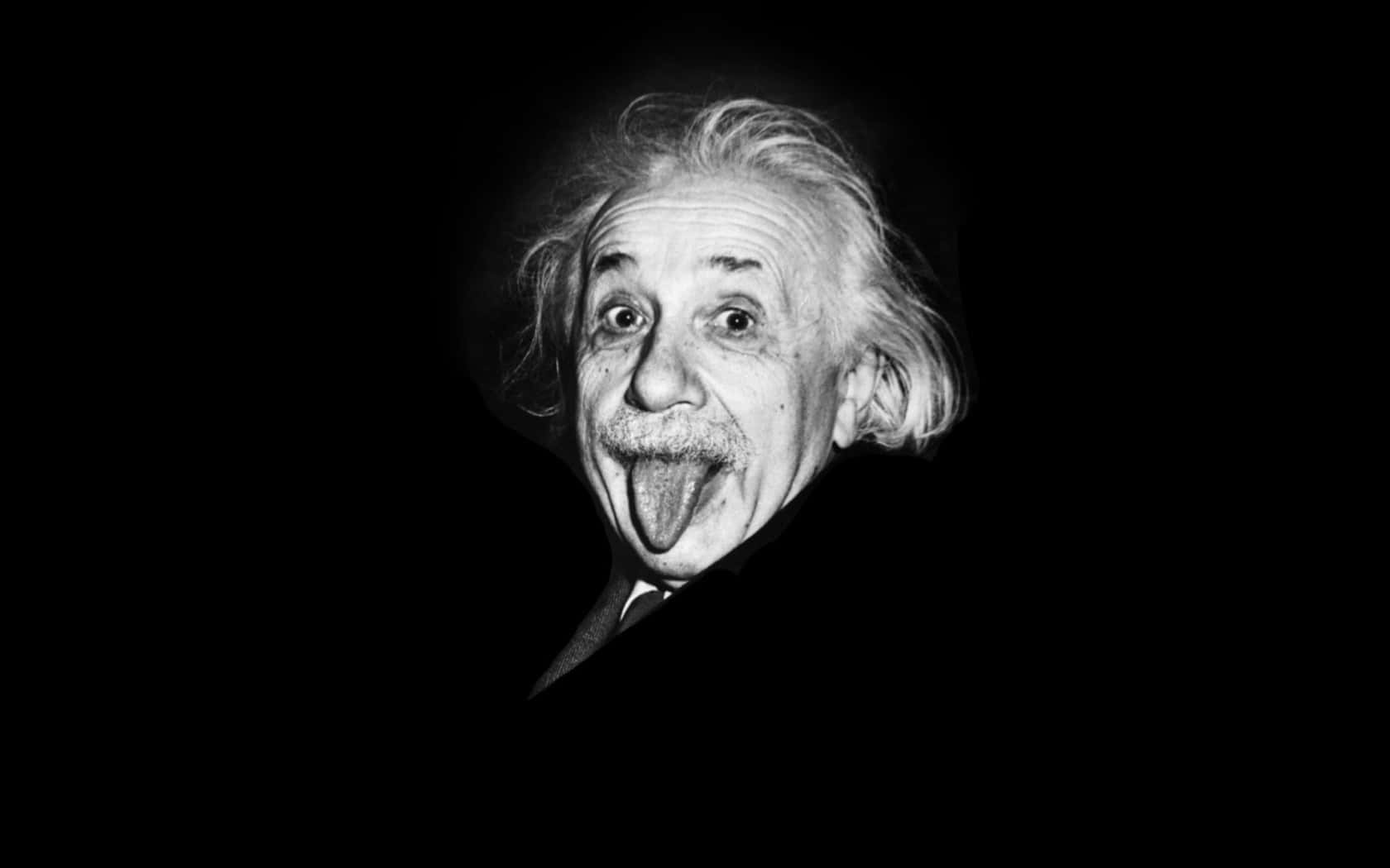 Albert Einstein Tongue Out Background