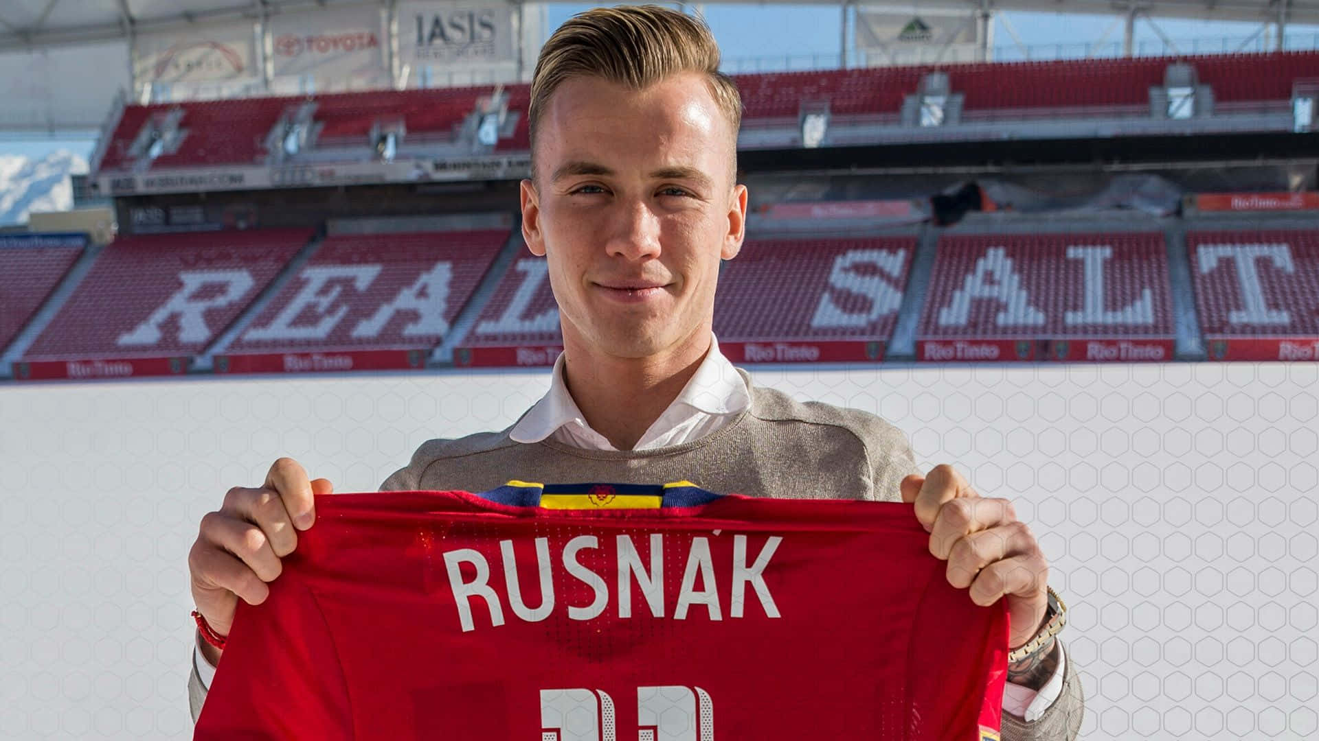 Albert Rusnak Real Salt Lake Football Jersey Background