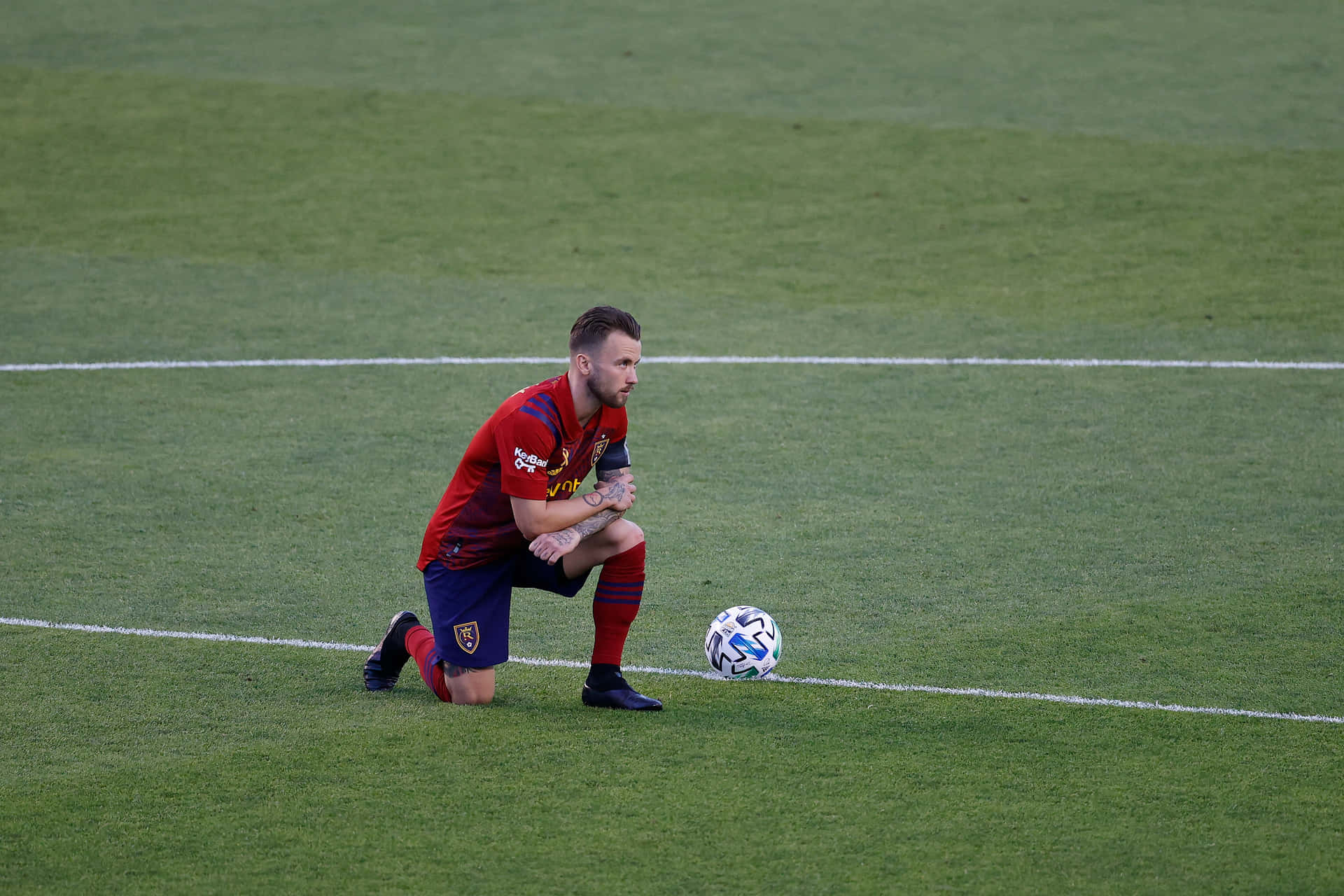 Albert Rusnak Real Salt Lake Kneel Down Background