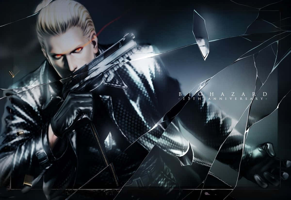 Albert Wesker In Intense Battle Stance