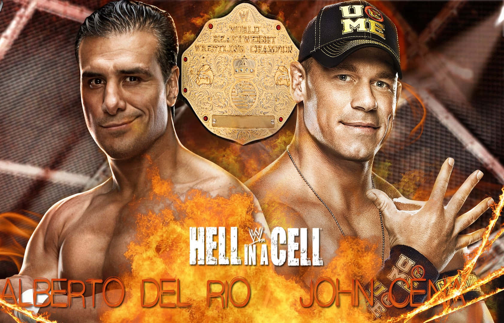 Alberto Del Rio And John Cena Poster Background