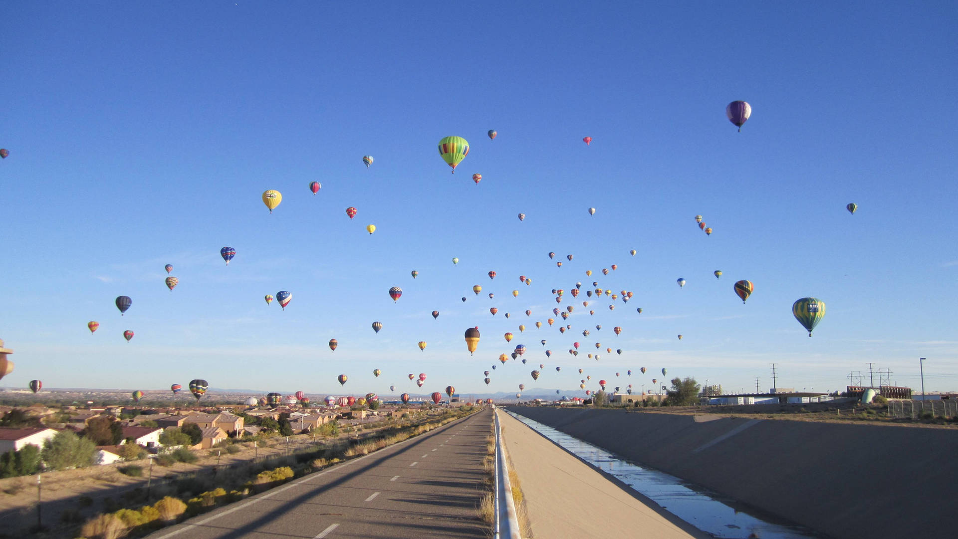 Albuquerque Road During Festival Background