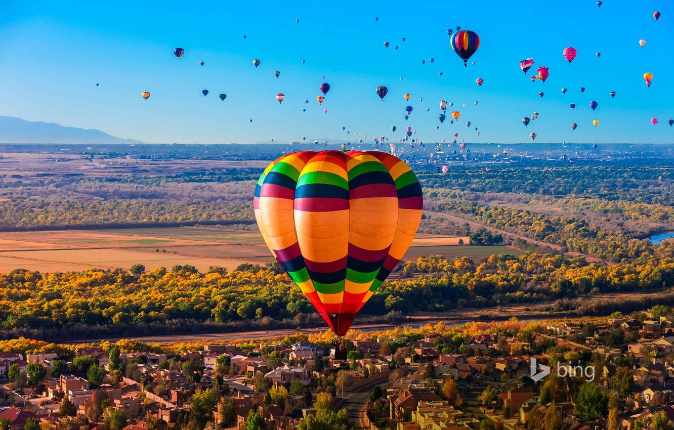 Albuquerque Skies Filled With Balloons Background