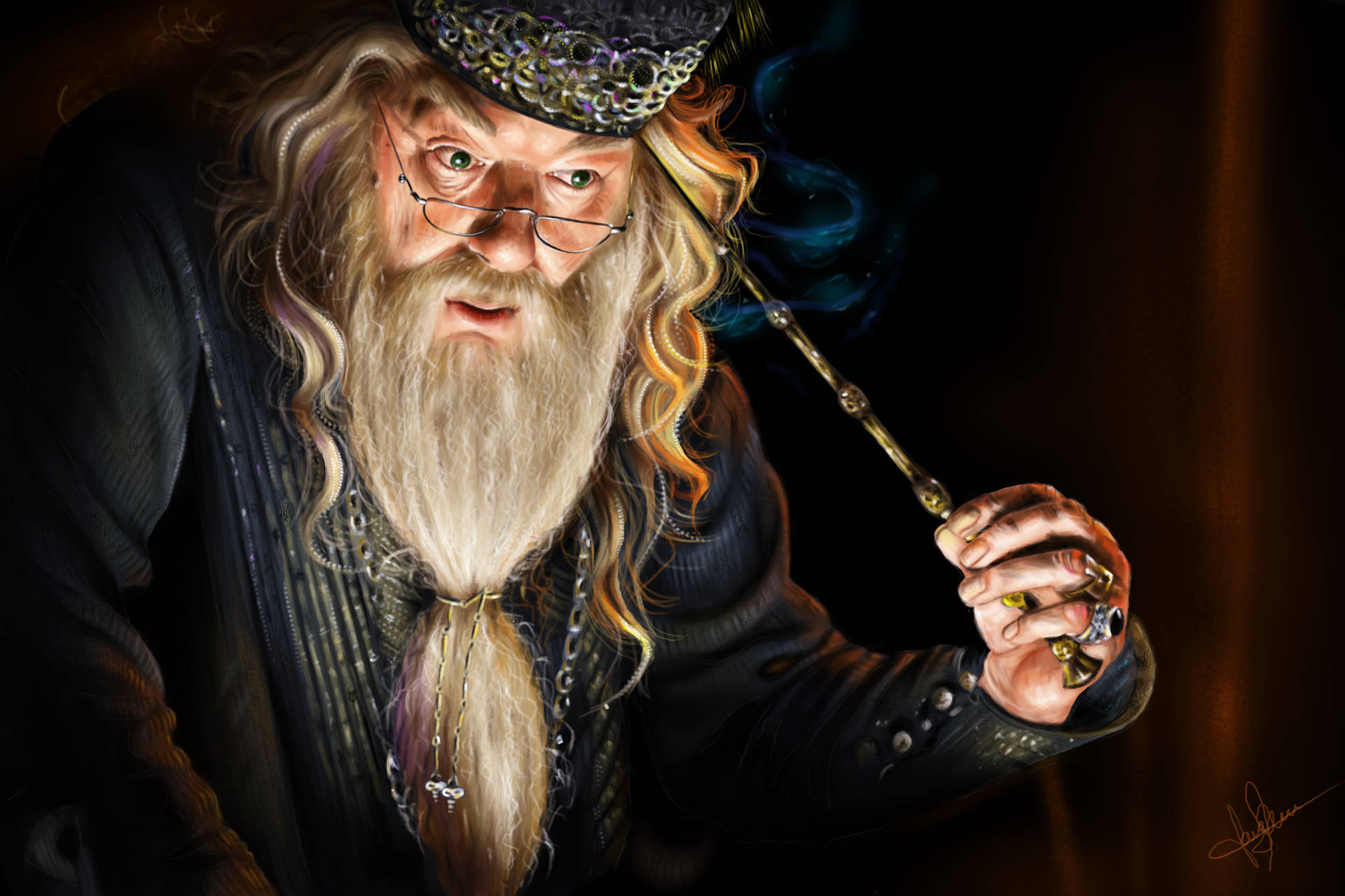 Albus Dumbledore Digital Painting Background