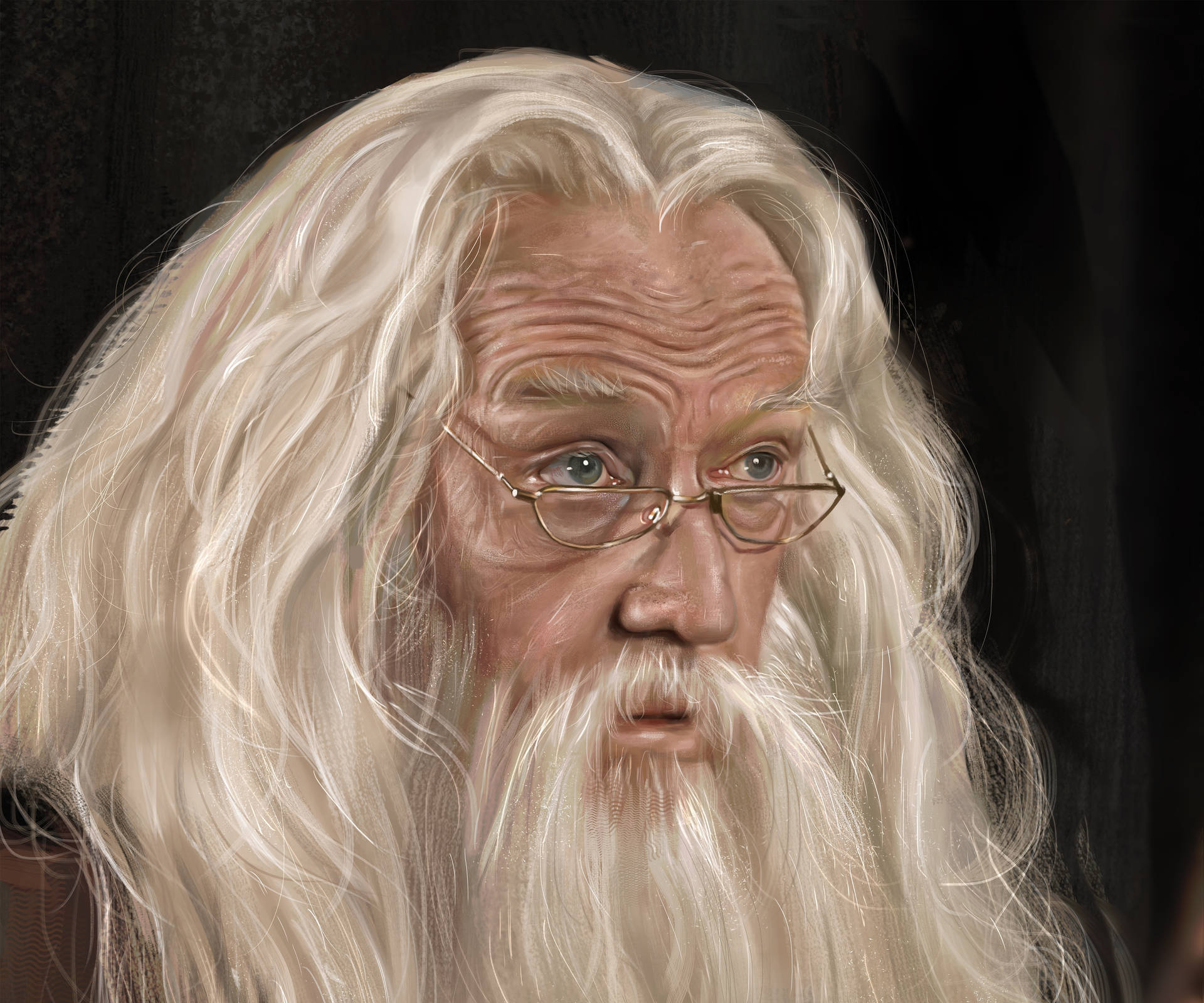 Albus Dumbledore White Hair Background