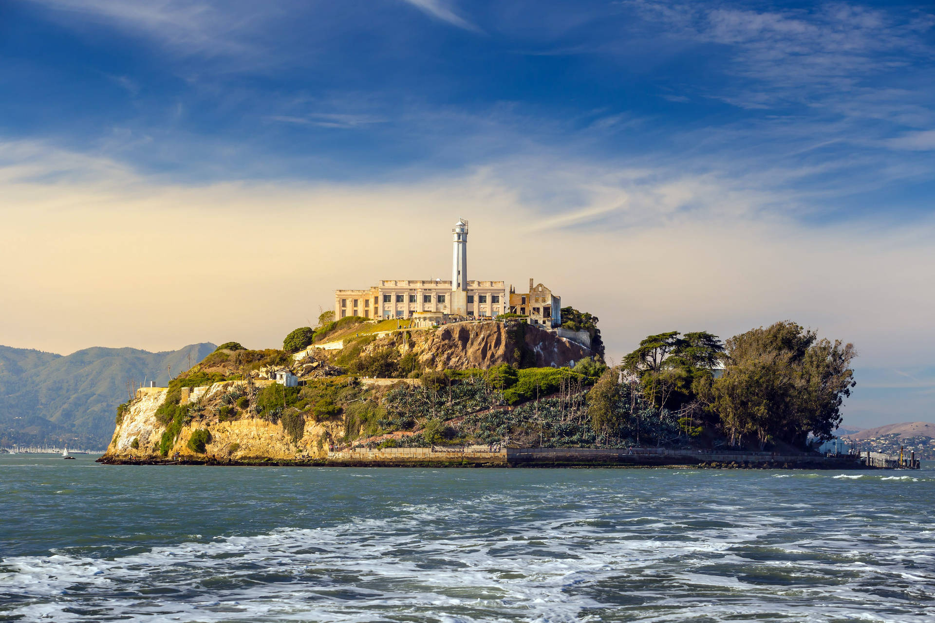 Alcatraz Dazzling View Background